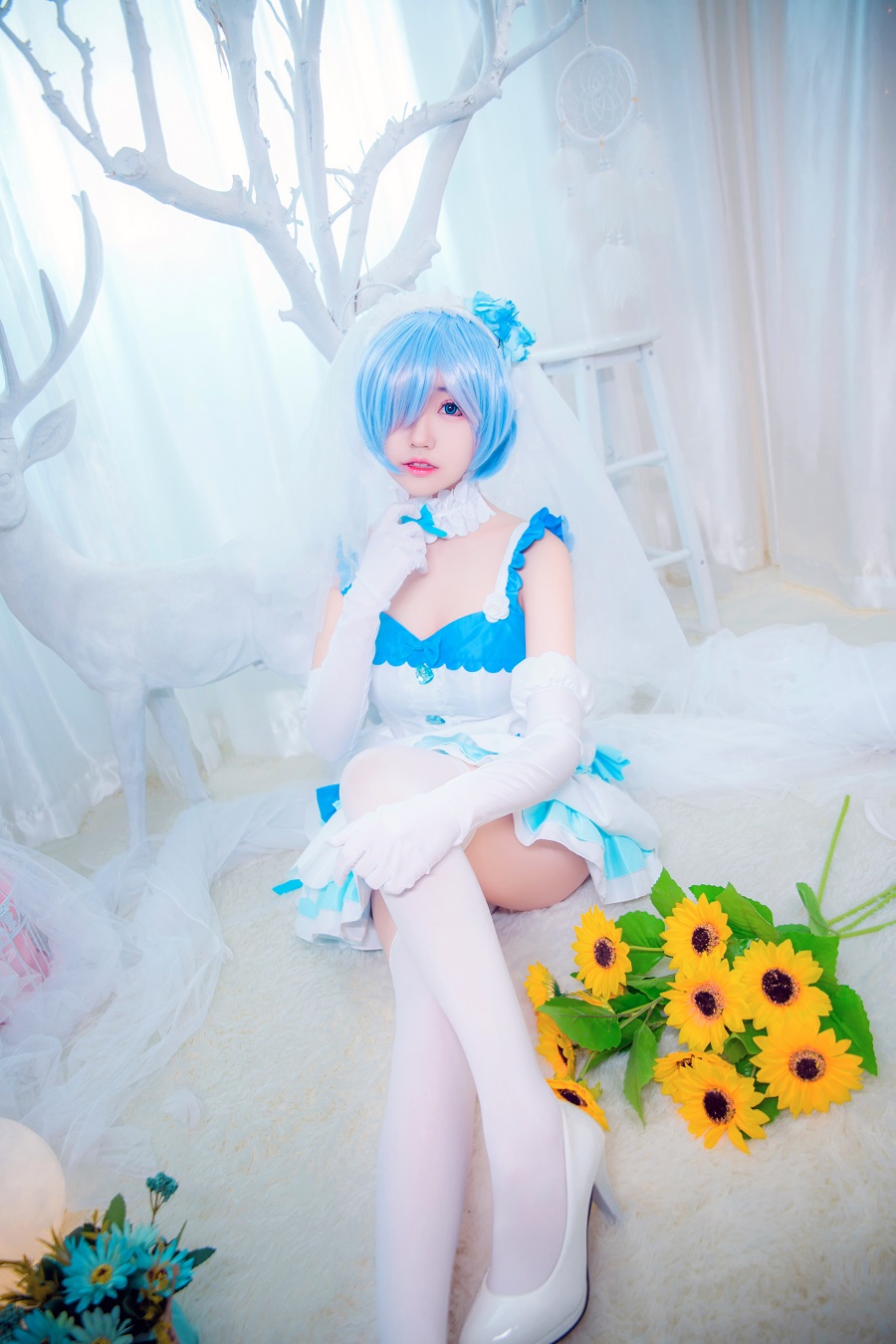 猫君君MaoJun-蕾姆花嫁[38P] 小姐姐 预览2图