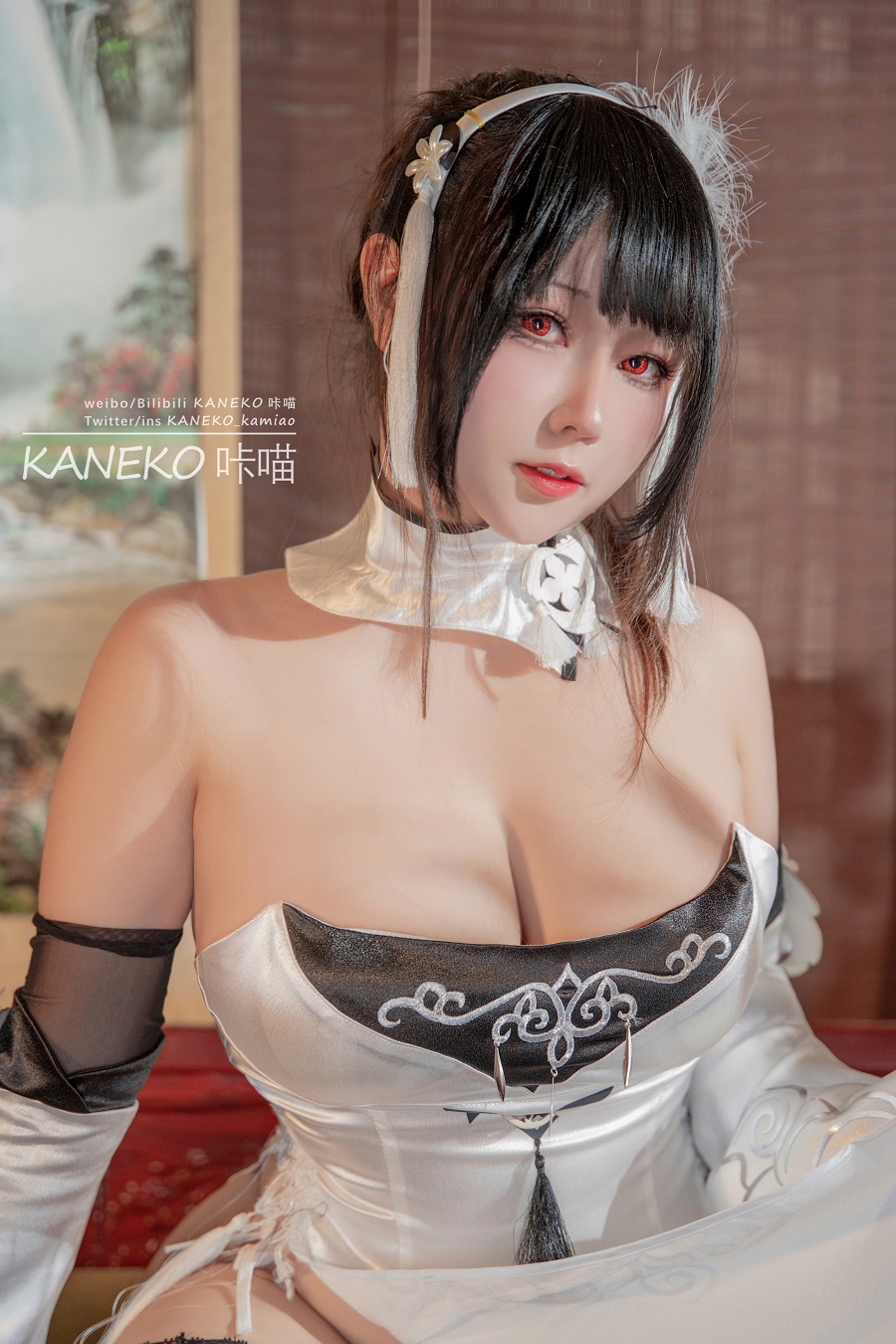 KANEKO_咔喵-碧蓝航线-镇海白旗袍[30P+2V] 小姐姐 预览2图