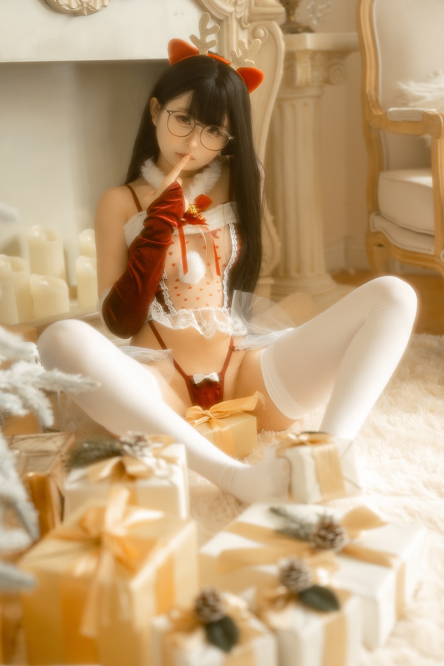 幼水铃衣-圣诞小鹿[80P+2V] 小姐姐 预览3图
