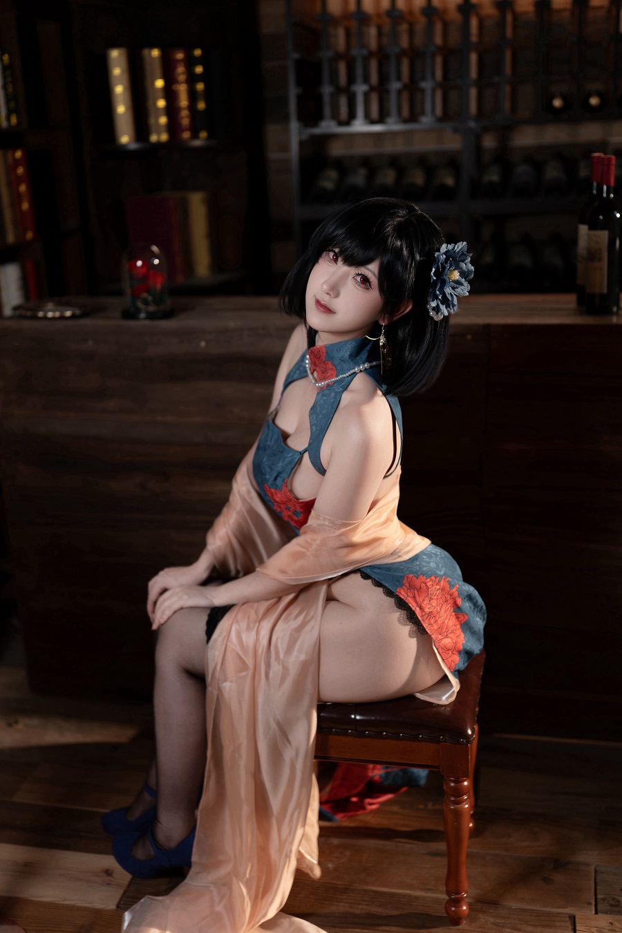 梓猫AzuNyan-舰长图-碧蓝航线-建武旗袍[9P] 小姐姐 预览3图