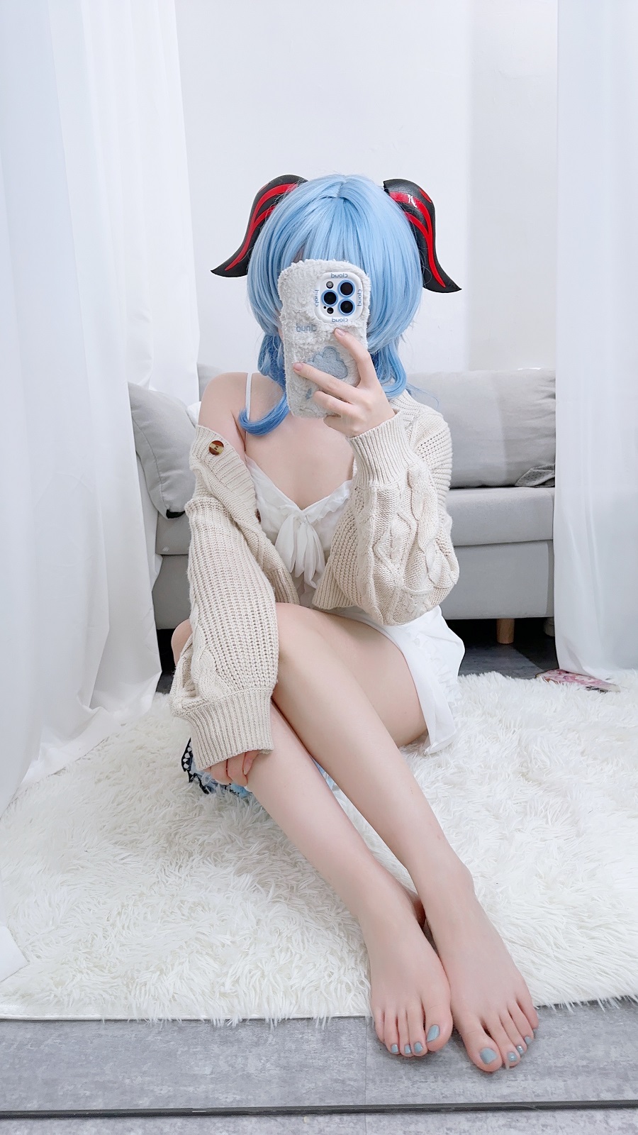 Seele麦麦-甘雨居家服指甲油[9P] 小姐姐 预览1图