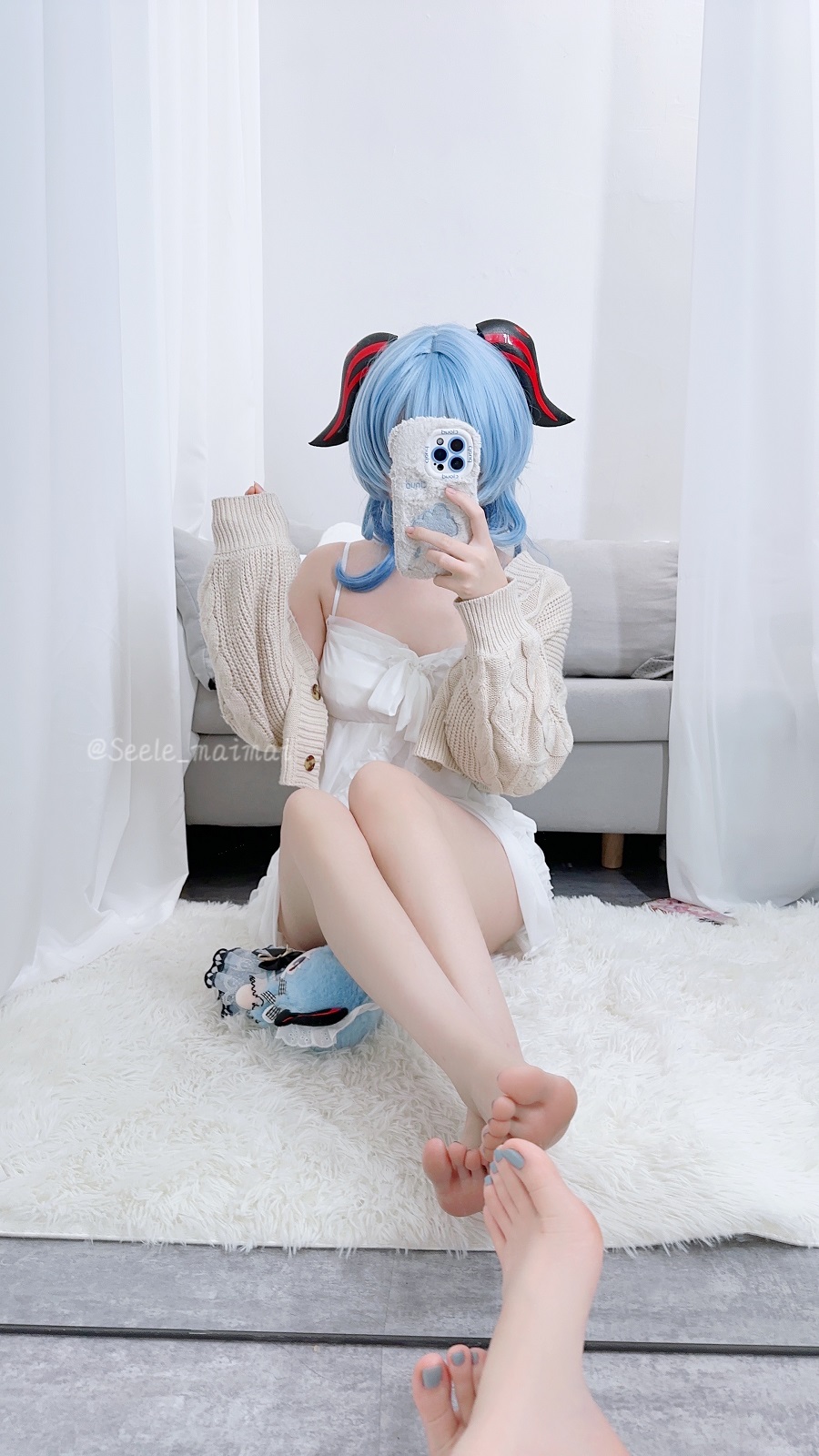 Seele麦麦-甘雨居家服指甲油[9P] 小姐姐 预览3图