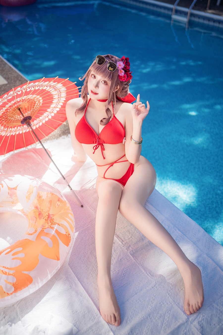 LoveHimeking-Nikke胜利女神-樱花泳装[36P] 小姐姐 预览2图