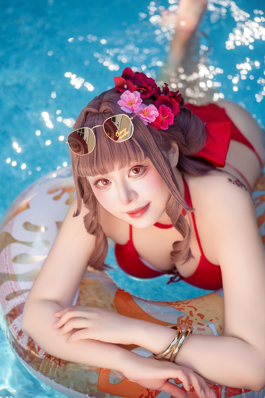 LoveHimeking-Nikke胜利女神-樱花泳装[36P] 小姐姐 预览3图