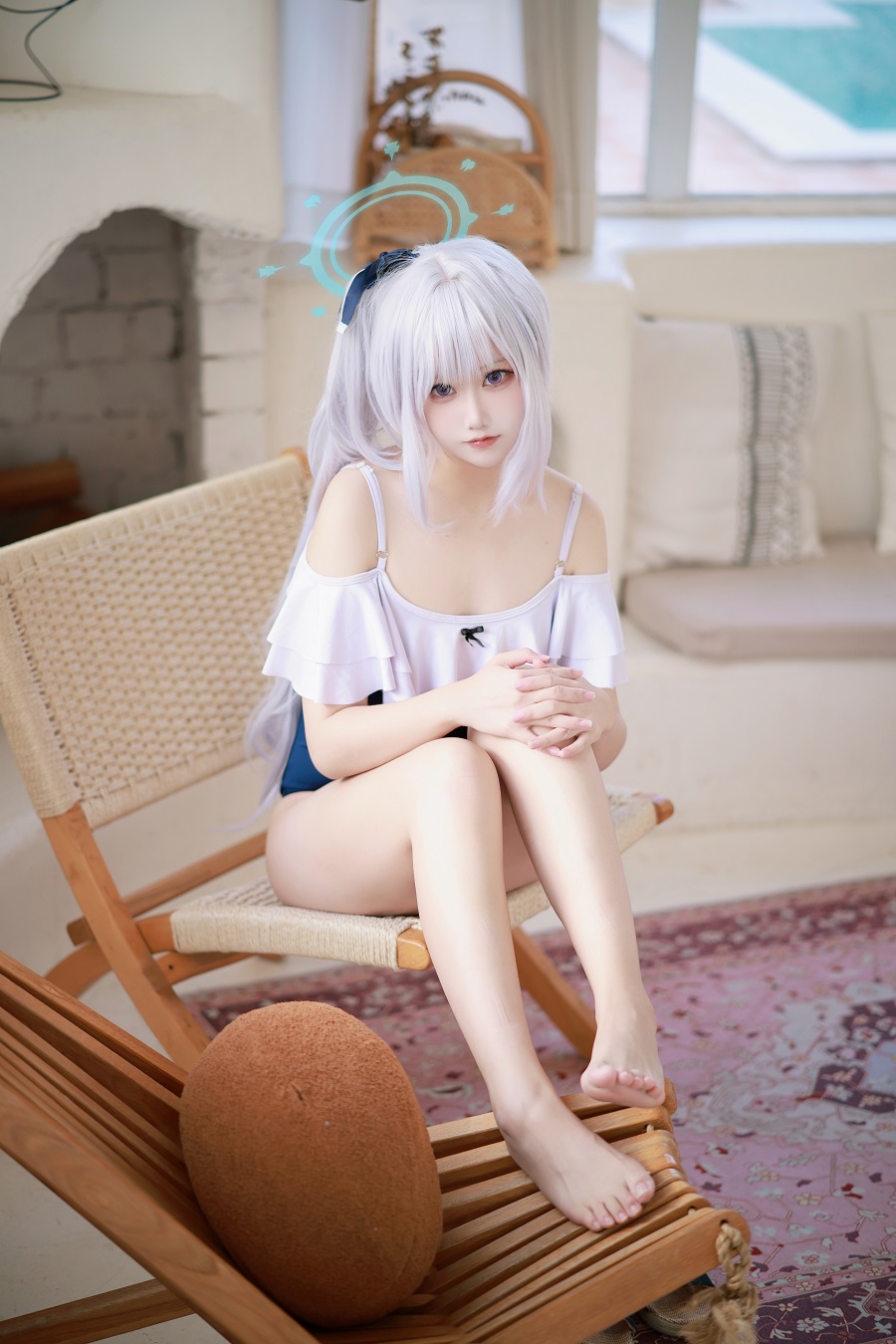 lunananya-蔚蓝档案-月雪宫子泳装[20P] 小姐姐 预览2图