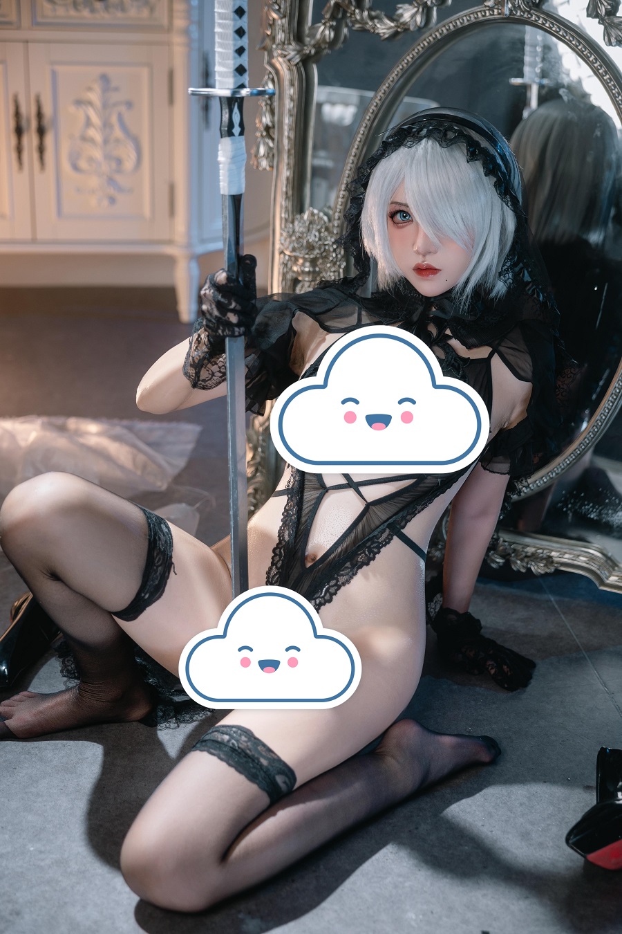 阿薰kaOri-尼尔·机械纪元-2B黑花嫁[93P] 小姐姐 预览3图
