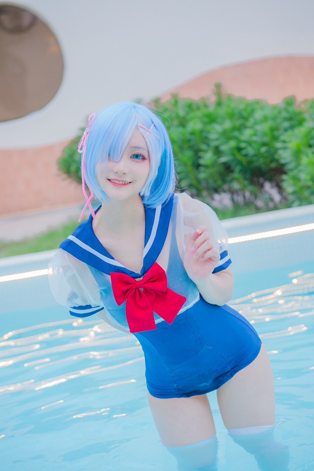 幼愛youmeko-Patreon-蕾姆泳装[18P] 小姐姐 预览1图