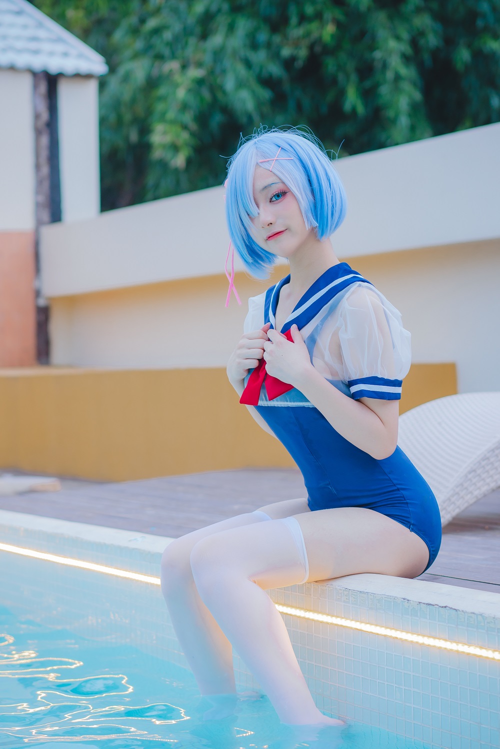 幼愛youmeko-Patreon-蕾姆泳装[18P] 小姐姐 预览2图
