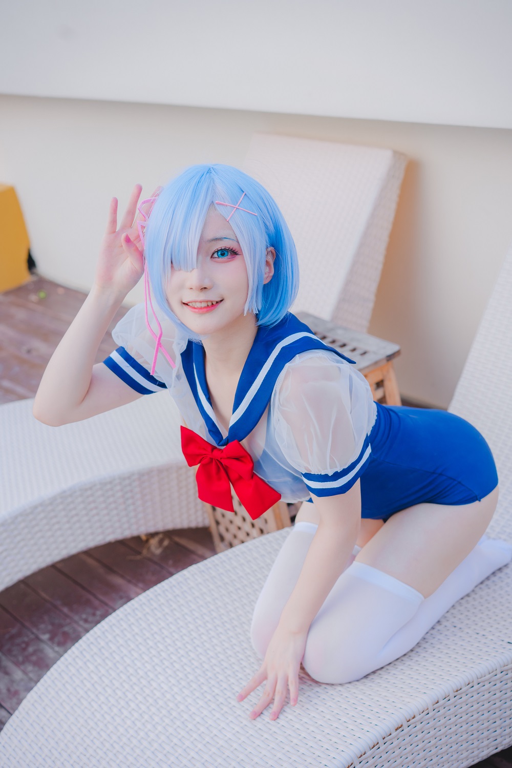 幼愛youmeko-Patreon-蕾姆泳装[18P] 小姐姐 预览3图